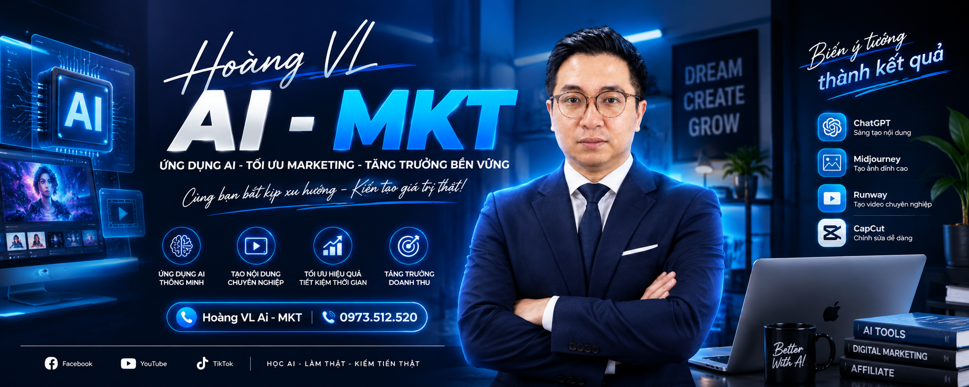 Hoàng VL AI MKT - Ứng dụng AI, tối ưu marketing, tăng trưởng bền vững
